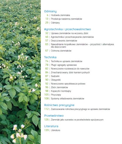 Wydanie tematyczne Agro Profil Ziemniak 2021 spis treści