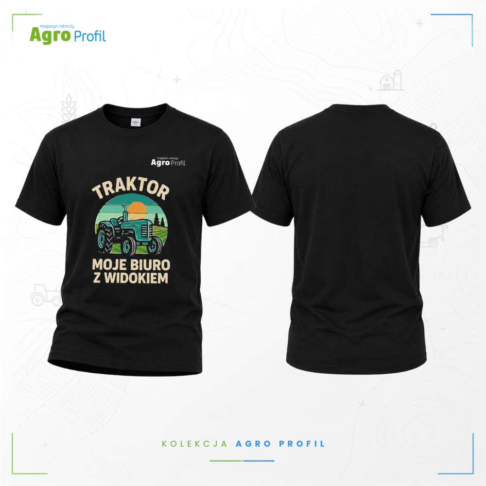Koszulka rolnicza „Traktor – moje biuro z widokiem” | Agro Profil - obrazek 2