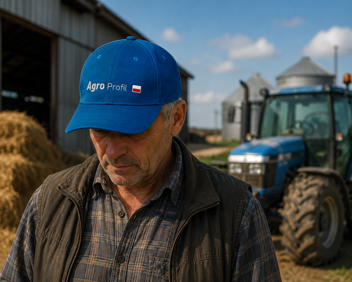 Czapka z daszkiem Agro Profil z flagą - jasnoniebieska - obrazek 3